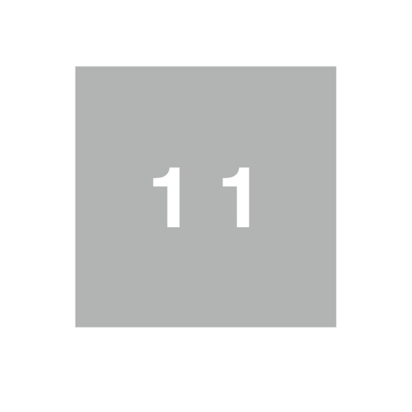 Ames - Filing Labels - Small - Number 1 1-7/8" x 1-7/8" Gray
